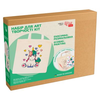 ​Набір для творчості Rosa Talent Екосумка-розмальовка Юнікорн (N0003605)