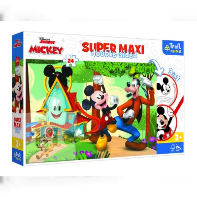 Пазл Trefl Super Maxi Щасливий будинок Міккі Мауса 24 елементи 3 в 1 (41012)