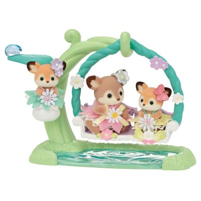 Ігровий набір Sylvanian Families Малюки Оленята з квітковими гойдалками (5801)