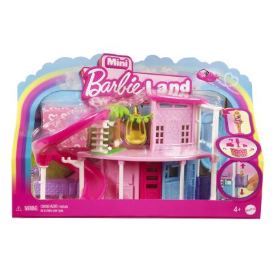 Набір-сюрприз Barbie Mini BarbieLand Мінібудиночок рожевий з блакитним (HYF44/2)