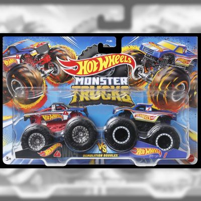 Набір машинок Hot Wheels Monster Trucks Hot Wheels 4 vs Hot Wheels 1 (FYJ64/HNX29)