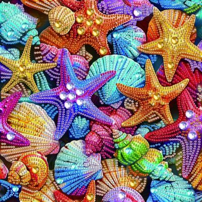 Алмазна мозаїка Brushme Кольорові морські зірки (BH013)