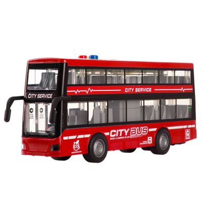 ​Автомодель DIY Toys Інерційний двоповерховий автобус червоний (CJ-4023760/3)
