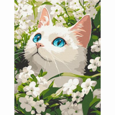 Картина за номерами Brushme Весняний кіт 30х40 см (KBS0191)