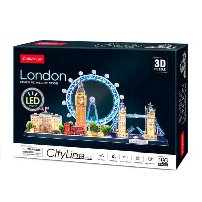 Тривимірний пазл CubicFun City line Лондон LED (L532h)