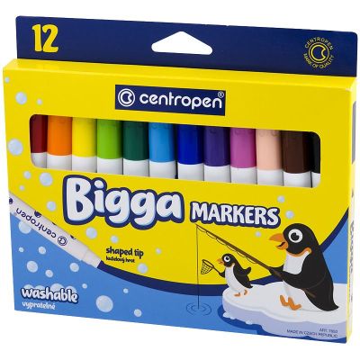 Набір фломастерів Centropen Bigga 12 кольорів (7650/12)