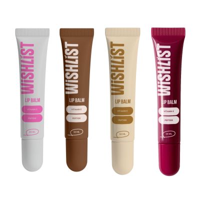 Набір 4 бальзамів-блисків для губ Espresso Noir & Ruby Nectar & Blessed Honey & Crystal Sorbet WishList Lip Gloss Balms