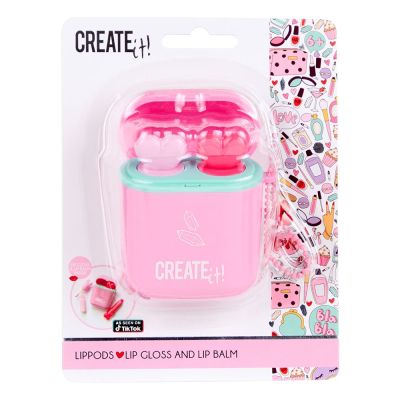 Набір блиск та помада для губ Create It! LIPPODS рожевий (84578/1)