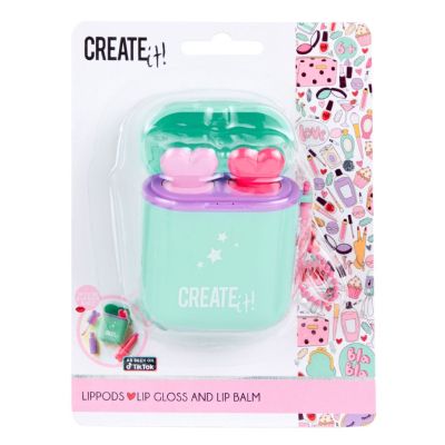 Набір блиск та помада для губ Create It! LIPPODS зелений (84578/2)