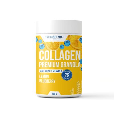Колагенова гранола Лимон Чорниця Gregory Mill Lemon Blueberry Collagen Premium Granola, 600 г