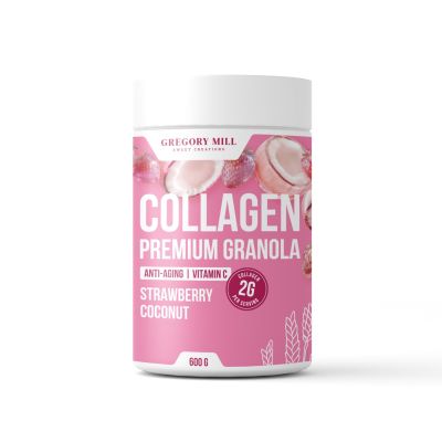 Колагенова гранола Полуниця Кокос Gregory Mill Strawberry Coconut Collagen Premium Granola, 600 г