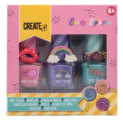 ​Набір лаків для нігтів Create It! Candy з колечками рожевий (84807/1)