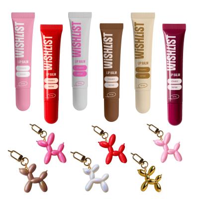 Набір 6 бальзамів-блисків для губ + 6 Іграшок-брелків Espresso Noir & Ruby Nectar & Blessed Honey & Crystal Sorbet & Sweet Candy & Velvet Coral WishList Lip Gloss Balms