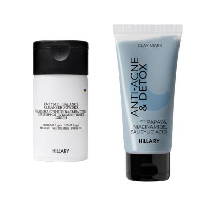 Набір інтенсивного догляду проти висипань та жирного блиску Hillary Intensive Anti-Blemish & Oil Control Set