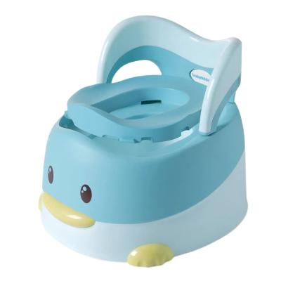 ​Дитячий горщик Babyhood Каченя з поліуретановим кільцем блакитний (BH-114BU)