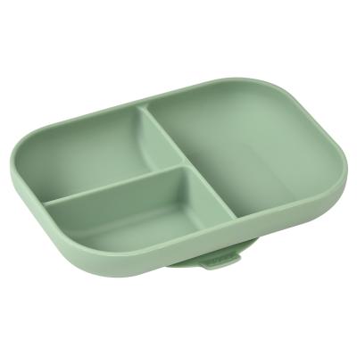 Тарілка Beaba силіконова порційна зелена (913549)