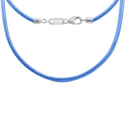 Шнурок UmaUmi Водолій зі срібними застібками лазуровий (2210000015579)