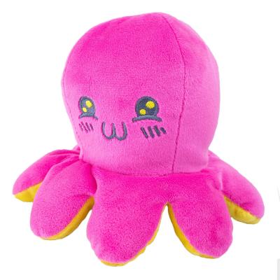 ​М'яка іграшка KidsQo Восьминіг перевертиш малиново-жовтий​ 11 см (KD654)