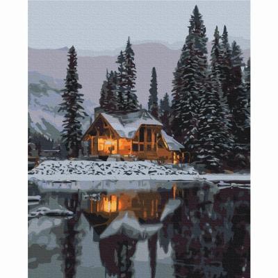 Картина за номерами Brushme Засніжена ніч (BS52498)