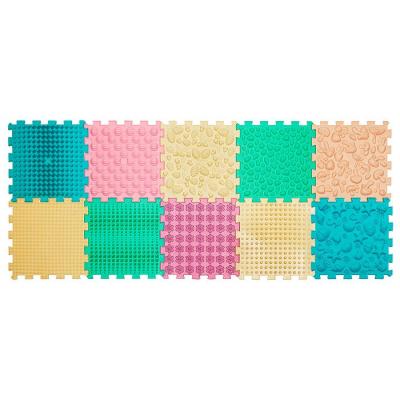 Масажний килимок Ortek Мікс Пазли 10 елементів пастель (2000000128085)