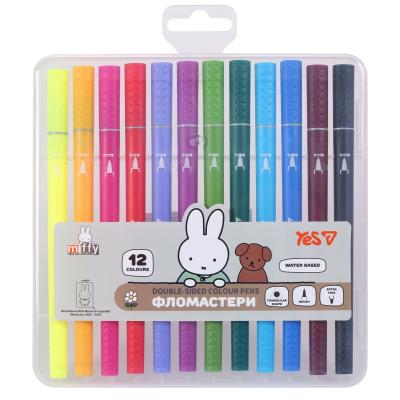 Фломастери двосторонні Yes Miffy 12 кольорів (650595)