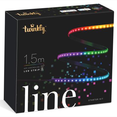 ​Стрічка Smart LED Twinkly Line RGB IP20 1.5м кабель чорний (TWL100STW-BEU)