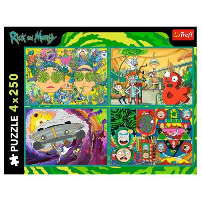 Пазли Trefl Rick and Morty Закручений світ 4 в 1 (13338)
