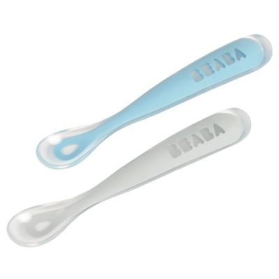 Набiр ложечок Beaba силіконових блакитна та сіра (913468)