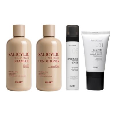 Комплекс для глибокого очищення та відновлення волосся і шкіри голови з термозахистом Hillary Deep Cleanse & Hair Restoration Set with Heat Protection