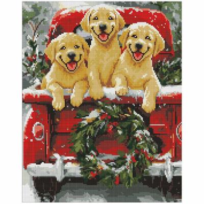 Алмазна мозаїка Ідейка Собача поїздка 40 х 50 см (AMO20006)