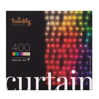 Гірлянда Smart LED Twinkly Curtain RGBW 400 IP44 1.45х2.1м кабель прозорий (TWW400SPP-TEU)
