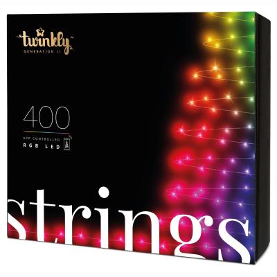 ​Гірлянда Smart LED Twinkly Strings RGB 400 IP44 32м кабель чорний (TWS400STP-BEU)