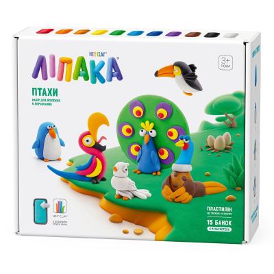 Меганабір пластиліну Ліпака Птахи (15013-UA01)