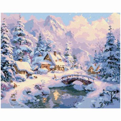 Картина за номерами Ідейка Зимовий затишок серед гір 40 х 50см (KHO6422)