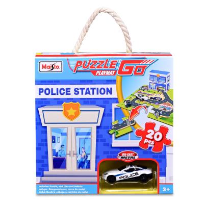 Пазл Maisto Emergency 20 елементів з машинкою блакитний (12680/1)