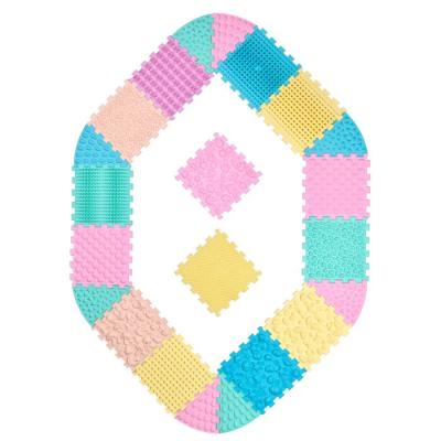 Масажний килимок Ortek Пазли 14 елементів + 8 секторів пастель (4820264131366)