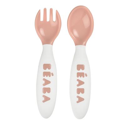 Набір столових приборів Beaba ложка та виделка рожевий (913400)