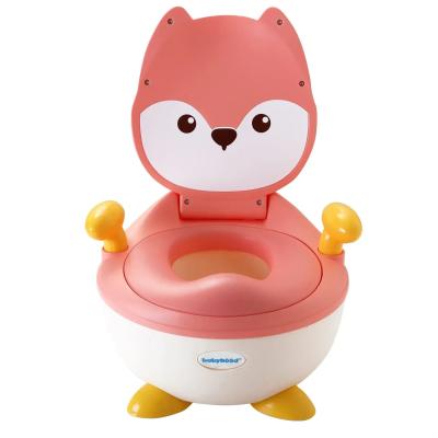 Дитячий горщик Babyhood Лисиця з поліуретановим кільцем рожевий (ВН-113FP)