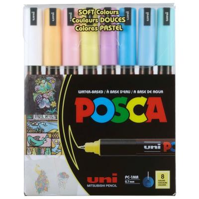 Набір маркерів UNI Posca Soft Color 8 шт (PC-1MR SOFT COLOR 8C)