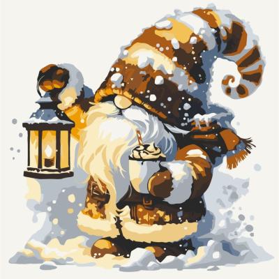 Картина за номерами Art Craft Зимовий гномик 40 х 40 см (15127-AC)