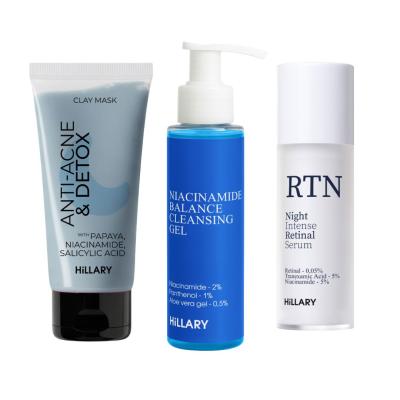 Комплекс нічного догляду для себорегуляції та корекції висипань Hillary Night Care Complex for Oil Control & Acne Correction