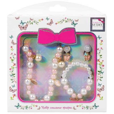 Набір прикрас Lukky Fashion Підвіска, сережки-кліпси та браслет (T24790)
