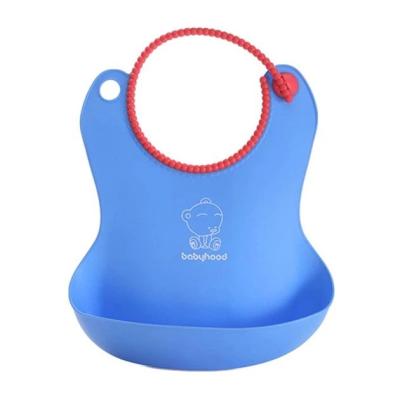 ​Дитячий фартух для годування силіконовий Babyhood блакитний (BH-401B)