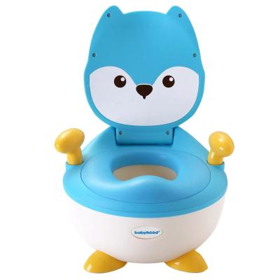 ​Дитячий горщик Babyhood Лисиця з поліуретановим кільцем блакитний (BH-113FB)