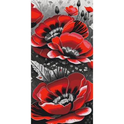 ​Картина за номерами Art Craft Червоні маки з металізованими фарбами 40 х 80 см (13092-AC)