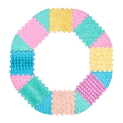 Масажний килимок Ortek Пазли 8 елементів + 8 секторів пастель (4820264131373)