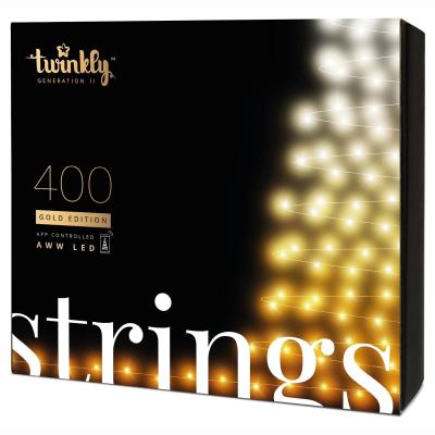 ​Гірлянда Smart LED Twinkly Strings AWW 400 IP44 32м кабель чорний (TWS400GOP-BEU)