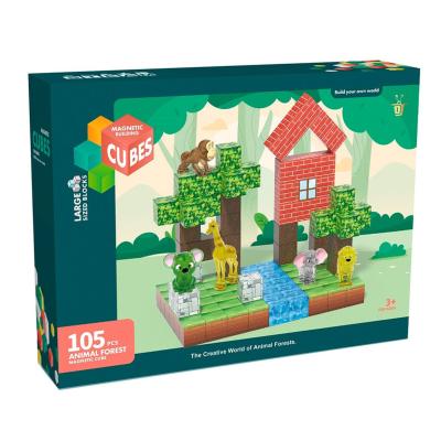 Конструктор My World Магнітні блоки з тваринками 105 деталей (CJ-4515483)