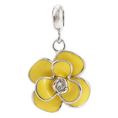 Кулон UmaUmi Піон срібло жовтий (9700382907812)