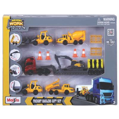 Ігровий набір Maisto Mini work machines Бордова вантажівка-тягач з із причепом (12630/4)